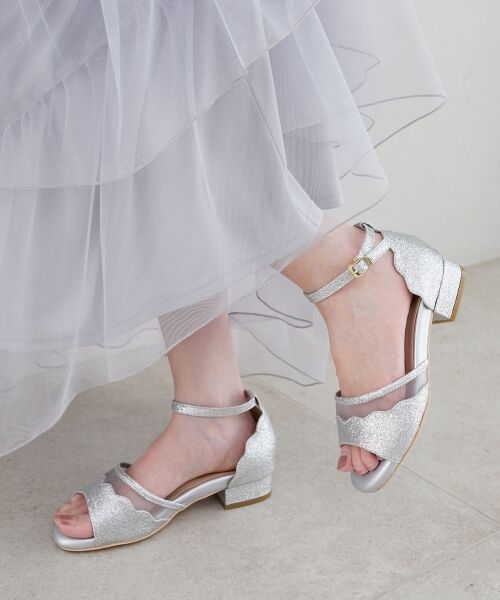 MAJESTIC LEGON / マジェスティックレゴン サンダル | スカラップローヒールサンダル | 詳細11