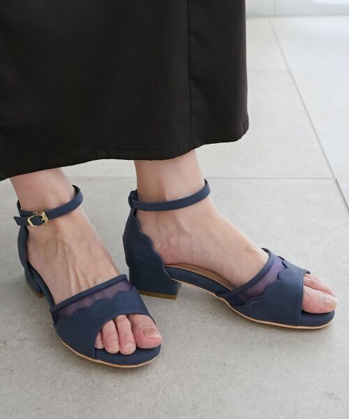 MAJESTIC LEGON / マジェスティックレゴン サンダル | スカラップローヒールサンダル | 詳細15