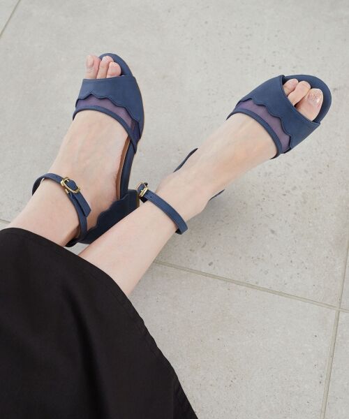 MAJESTIC LEGON / マジェスティックレゴン サンダル | スカラップローヒールサンダル | 詳細16