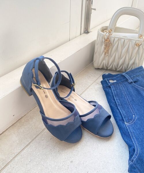 MAJESTIC LEGON / マジェスティックレゴン サンダル | スカラップローヒールサンダル | 詳細18