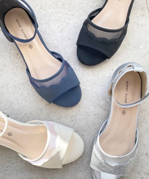 MAJESTIC LEGON / マジェスティックレゴン サンダル | スカラップローヒールサンダル | 詳細20