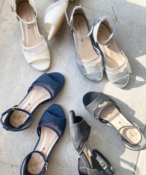 MAJESTIC LEGON / マジェスティックレゴン サンダル | スカラップローヒールサンダル | 詳細21