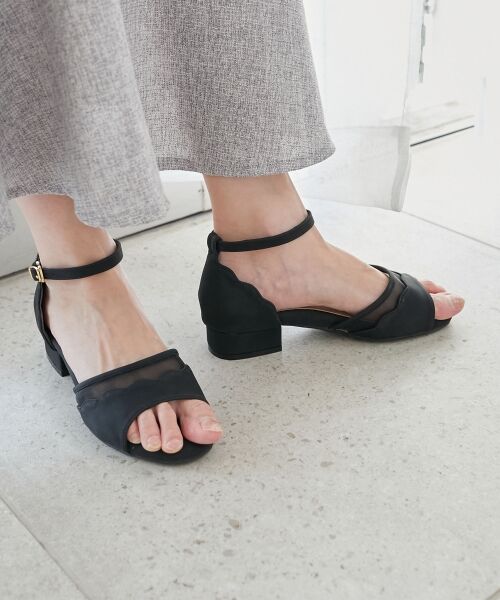 MAJESTIC LEGON / マジェスティックレゴン サンダル | スカラップローヒールサンダル | 詳細24