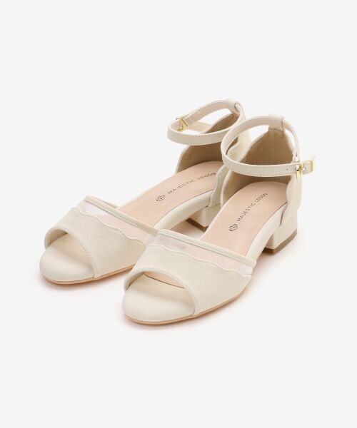 MAJESTIC LEGON / マジェスティックレゴン サンダル | スカラップローヒールサンダル | 詳細26