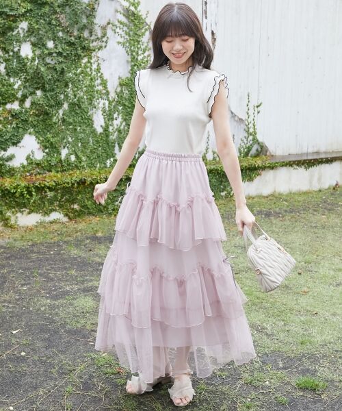 MAJESTIC LEGON / マジェスティックレゴン カットソー | ノースリフリルメロウリブトップス | 詳細10