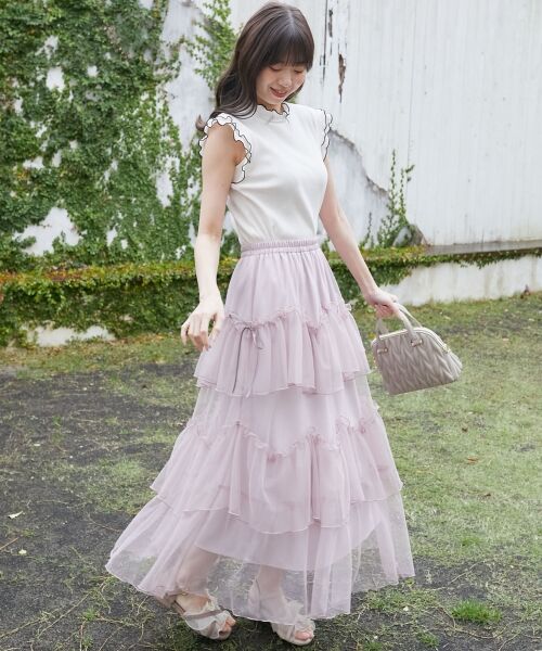 MAJESTIC LEGON / マジェスティックレゴン カットソー | ノースリフリルメロウリブトップス | 詳細11