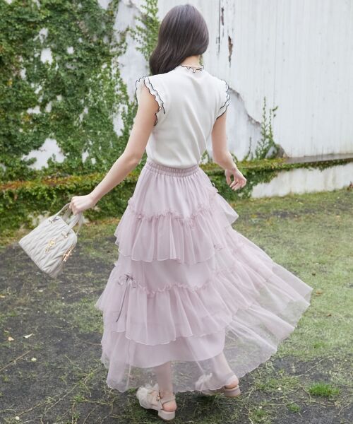 MAJESTIC LEGON / マジェスティックレゴン カットソー | ノースリフリルメロウリブトップス | 詳細12