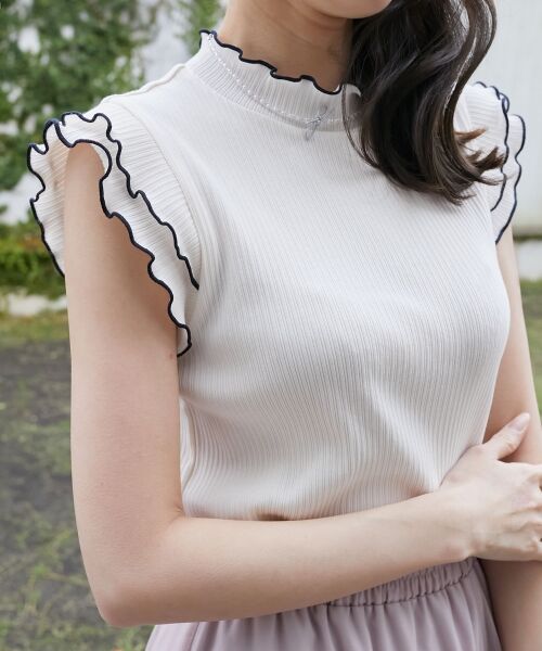 MAJESTIC LEGON / マジェスティックレゴン カットソー | ノースリフリルメロウリブトップス | 詳細15