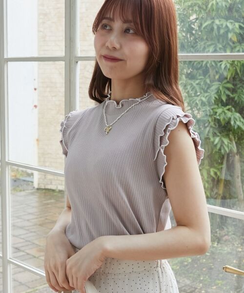 MAJESTIC LEGON / マジェスティックレゴン カットソー | ノースリフリルメロウリブトップス | 詳細21