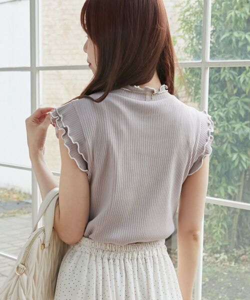 MAJESTIC LEGON / マジェスティックレゴン カットソー | ノースリフリルメロウリブトップス | 詳細22