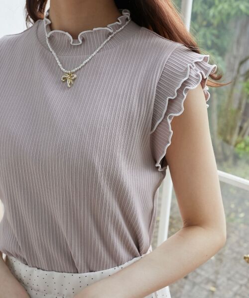 MAJESTIC LEGON / マジェスティックレゴン カットソー | ノースリフリルメロウリブトップス | 詳細23