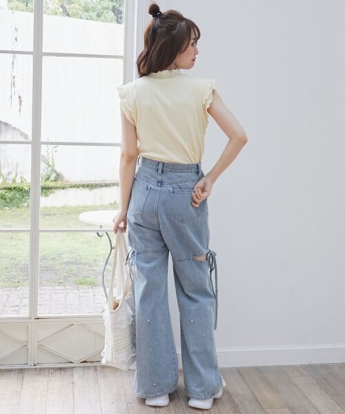 MAJESTIC LEGON / マジェスティックレゴン カットソー | ノースリフリルメロウリブトップス | 詳細26