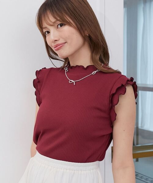 MAJESTIC LEGON / マジェスティックレゴン カットソー | ノースリフリルメロウリブトップス | 詳細6