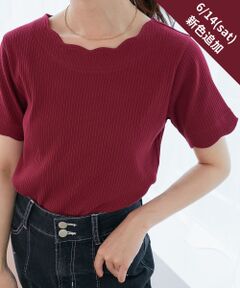 MAJESTIC LEGON / マジェスティックレゴン カットソー | スカラップデザイントップス