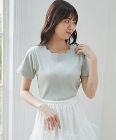 MAJESTIC LEGON / マジェスティックレゴン カットソー | スカラップデザイントップス