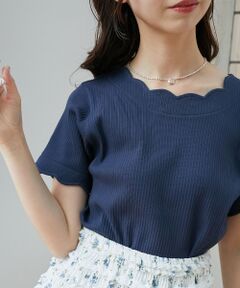 MAJESTIC LEGON / マジェスティックレゴン カットソー | スカラップデザイントップス