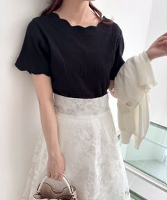 MAJESTIC LEGON / マジェスティックレゴン カットソー | スカラップデザイントップス