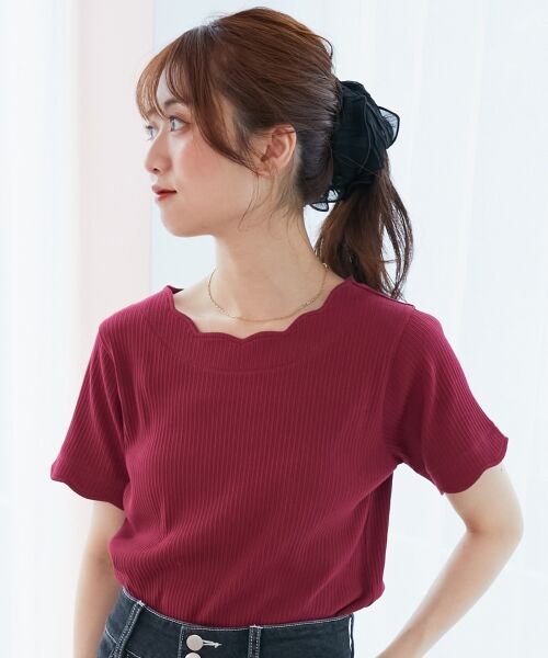 MAJESTIC LEGON / マジェスティックレゴン カットソー | スカラップデザイントップス | 詳細10