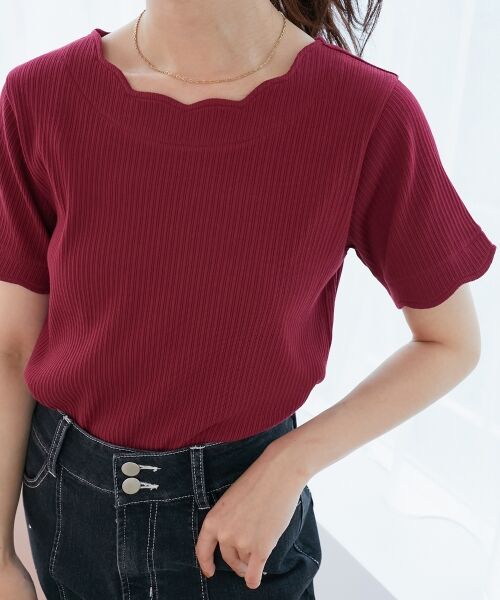 MAJESTIC LEGON / マジェスティックレゴン カットソー | スカラップデザイントップス | 詳細12