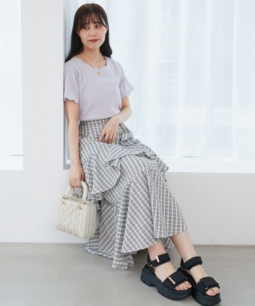 MAJESTIC LEGON / マジェスティックレゴン カットソー | スカラップデザイントップス | 詳細13