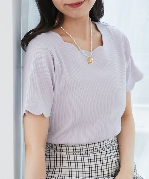 MAJESTIC LEGON / マジェスティックレゴン カットソー | スカラップデザイントップス | 詳細17