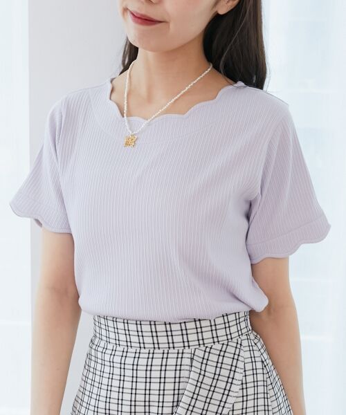 MAJESTIC LEGON / マジェスティックレゴン カットソー | スカラップデザイントップス | 詳細19