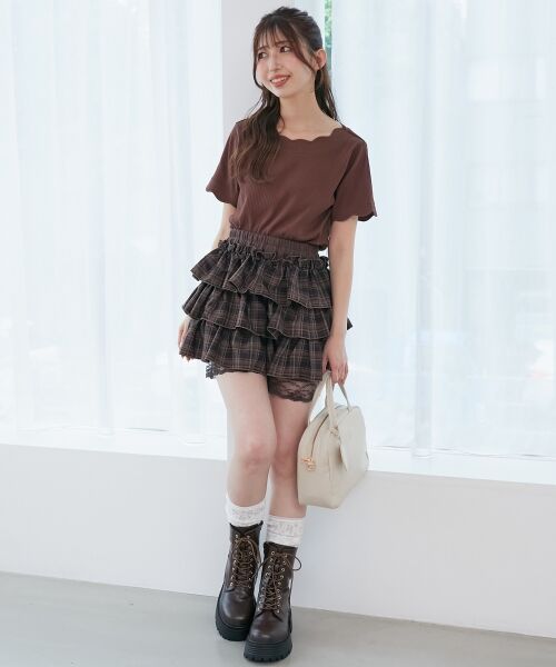 MAJESTIC LEGON / マジェスティックレゴン カットソー | スカラップデザイントップス | 詳細22