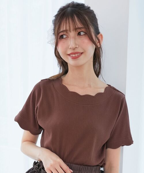 MAJESTIC LEGON / マジェスティックレゴン カットソー | スカラップデザイントップス | 詳細25