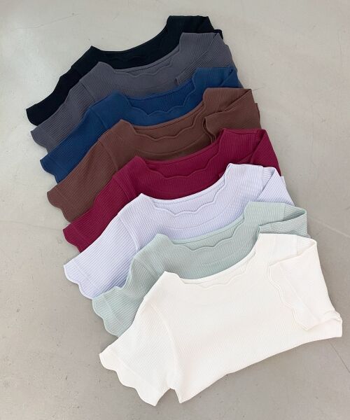 MAJESTIC LEGON / マジェスティックレゴン カットソー | スカラップデザイントップス | 詳細4