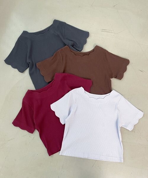 MAJESTIC LEGON / マジェスティックレゴン カットソー | スカラップデザイントップス | 詳細5