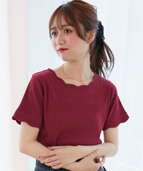 MAJESTIC LEGON / マジェスティックレゴン カットソー | スカラップデザイントップス | 詳細9