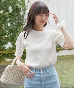 MAJESTIC LEGON / マジェスティックレゴン カットソー | ネックパールリブトップス