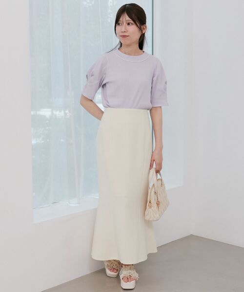 MAJESTIC LEGON / マジェスティックレゴン カットソー | ネックパールリブトップス | 詳細10