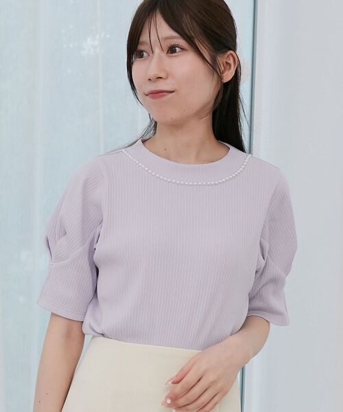 MAJESTIC LEGON / マジェスティックレゴン カットソー | ネックパールリブトップス | 詳細13