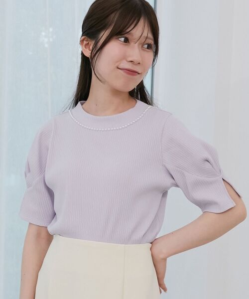 MAJESTIC LEGON / マジェスティックレゴン カットソー | ネックパールリブトップス | 詳細14