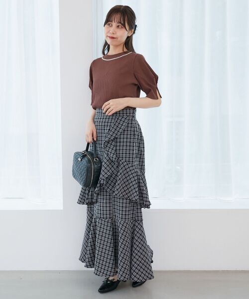 MAJESTIC LEGON / マジェスティックレゴン カットソー | ネックパールリブトップス | 詳細25