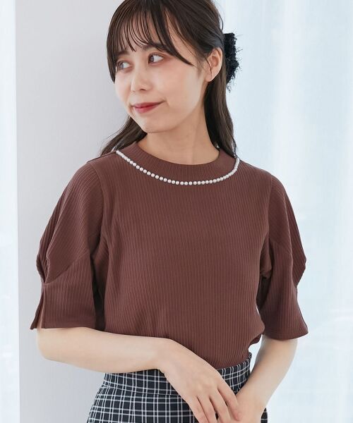 MAJESTIC LEGON / マジェスティックレゴン カットソー | ネックパールリブトップス | 詳細27
