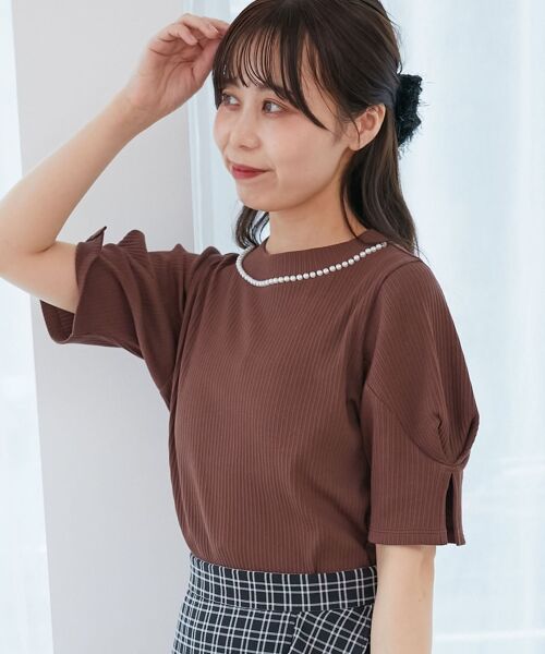 MAJESTIC LEGON / マジェスティックレゴン カットソー | ネックパールリブトップス | 詳細28