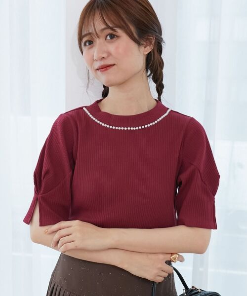 MAJESTIC LEGON / マジェスティックレゴン カットソー | ネックパールリブトップス | 詳細6