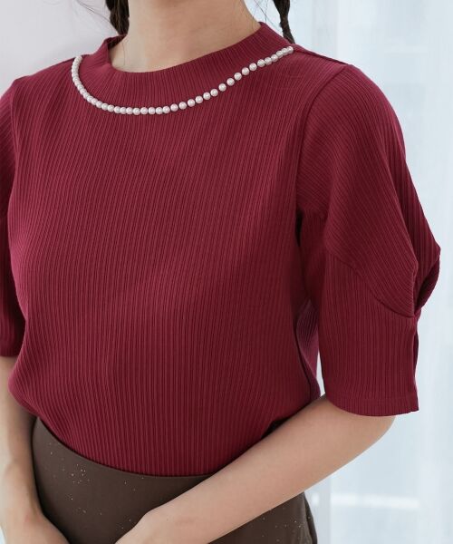 MAJESTIC LEGON / マジェスティックレゴン カットソー | ネックパールリブトップス | 詳細9