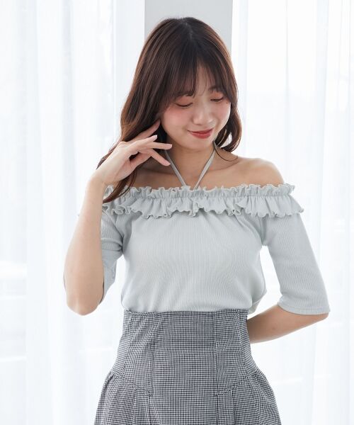 MAJESTIC LEGON / マジェスティックレゴン カットソー | マルチwayチョーカーフリルトップス | 詳細13