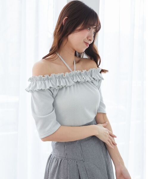 MAJESTIC LEGON / マジェスティックレゴン カットソー | マルチwayチョーカーフリルトップス | 詳細14