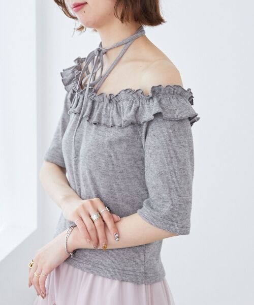 MAJESTIC LEGON / マジェスティックレゴン カットソー | マルチwayチョーカーフリルトップス | 詳細20