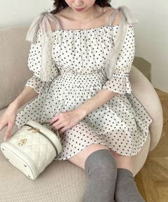 MAJESTIC LEGON / マジェスティックレゴン シャツ・ブラウス | ∞ショルダーリボン半袖チュニック