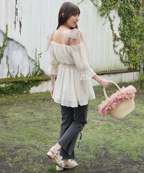 MAJESTIC LEGON / マジェスティックレゴン シャツ・ブラウス | ∞ショルダーリボン半袖チュニック | 詳細11