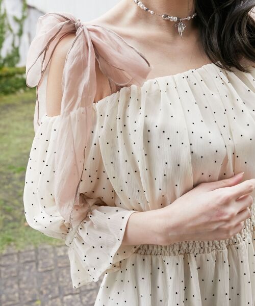 MAJESTIC LEGON / マジェスティックレゴン シャツ・ブラウス | ∞ショルダーリボン半袖チュニック | 詳細15