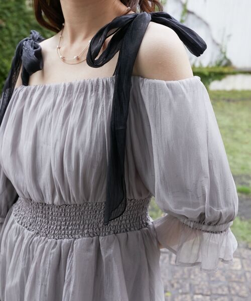 MAJESTIC LEGON / マジェスティックレゴン シャツ・ブラウス | ∞ショルダーリボン半袖チュニック | 詳細22