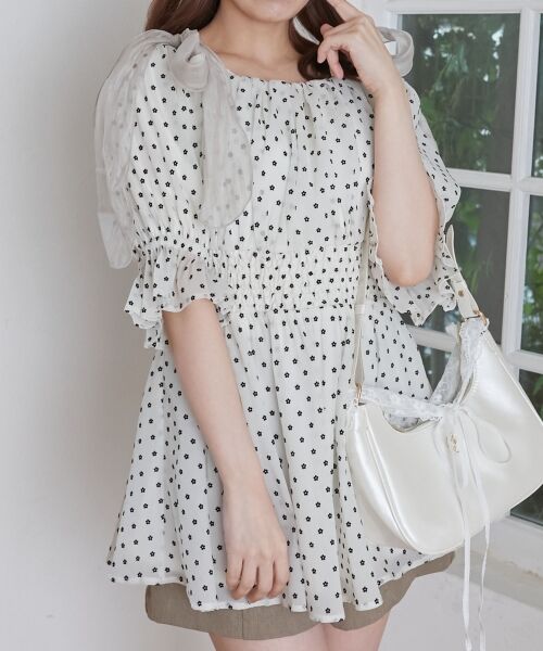 MAJESTIC LEGON / マジェスティックレゴン シャツ・ブラウス | ∞ショルダーリボン半袖チュニック | 詳細29