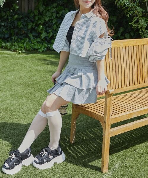 MAJESTIC LEGON / マジェスティックレゴン シャツ・ブラウス | オープンショルダーショートシャツ | 詳細10