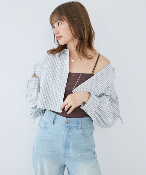 MAJESTIC LEGON / マジェスティックレゴン シャツ・ブラウス | オープンショルダーショートシャツ | 詳細18